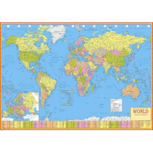 World Political Map | 140 cm x 100 cm | Laminated | Extra Large Size | World Map