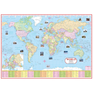 World Political Map | Laminated Both Sides | Size : 70×100 cm | World Map